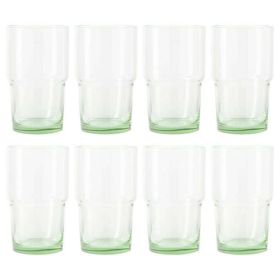 Better Homes & Gardens Clear Green Glass, Glassware, 8 Pack, 15 oz