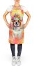 Chihuahua Hippie Dawg Apron Cooking Kitchen Server Baking Crafts Gardening for Adult Women Men, Unisex, Large, Multicolor