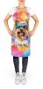 Yorkshire Terrier Hippie Dawg Apron Cooking Kitchen Server Baking Crafts Gardening for Adult Women Men, Unisex, Large, Multicolor