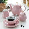 Wedding Coffeeware Teaware 8 Oz Cup & Saucer Serving 6 Servings Tea Set Sugar Bowl Teaspoon & Tea Strainer for Afternoon Tea Bar