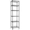 6 Wire Shelving Steel Storage Rack Adjustable Unit Shelves for Laundry Bathroom Kitchen Pantry Closet