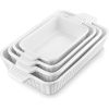 Set of 4, Porcelain Baking Pans Set for Oven, Casserole Dish, Ceramic Rectangular Baking Dish Lasagna Pans